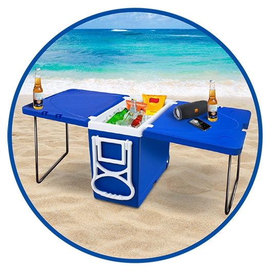 Caixa Térmica 3 em 1 Multifuncional 2 Mesas e 1 C