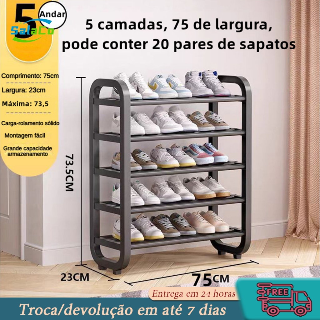 Sapateira  75 cm de Altura e 5 Andares para 15/20 