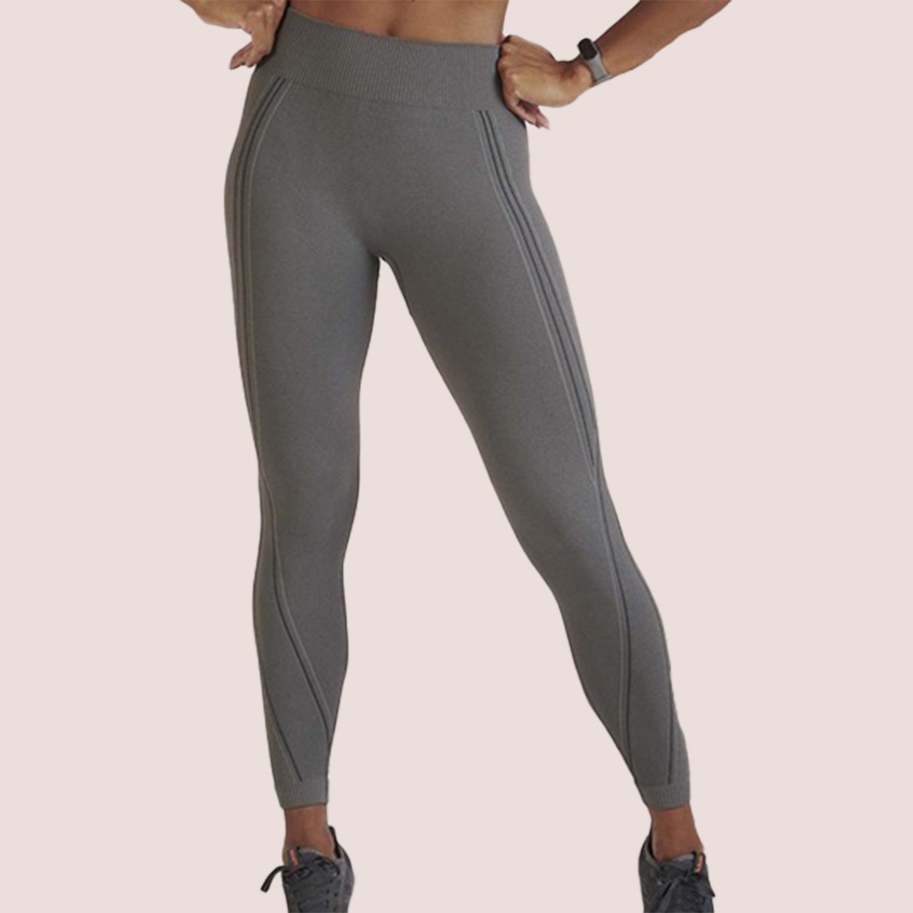 Calça Legging Com Cós Alto Silicone E Ventilaç�