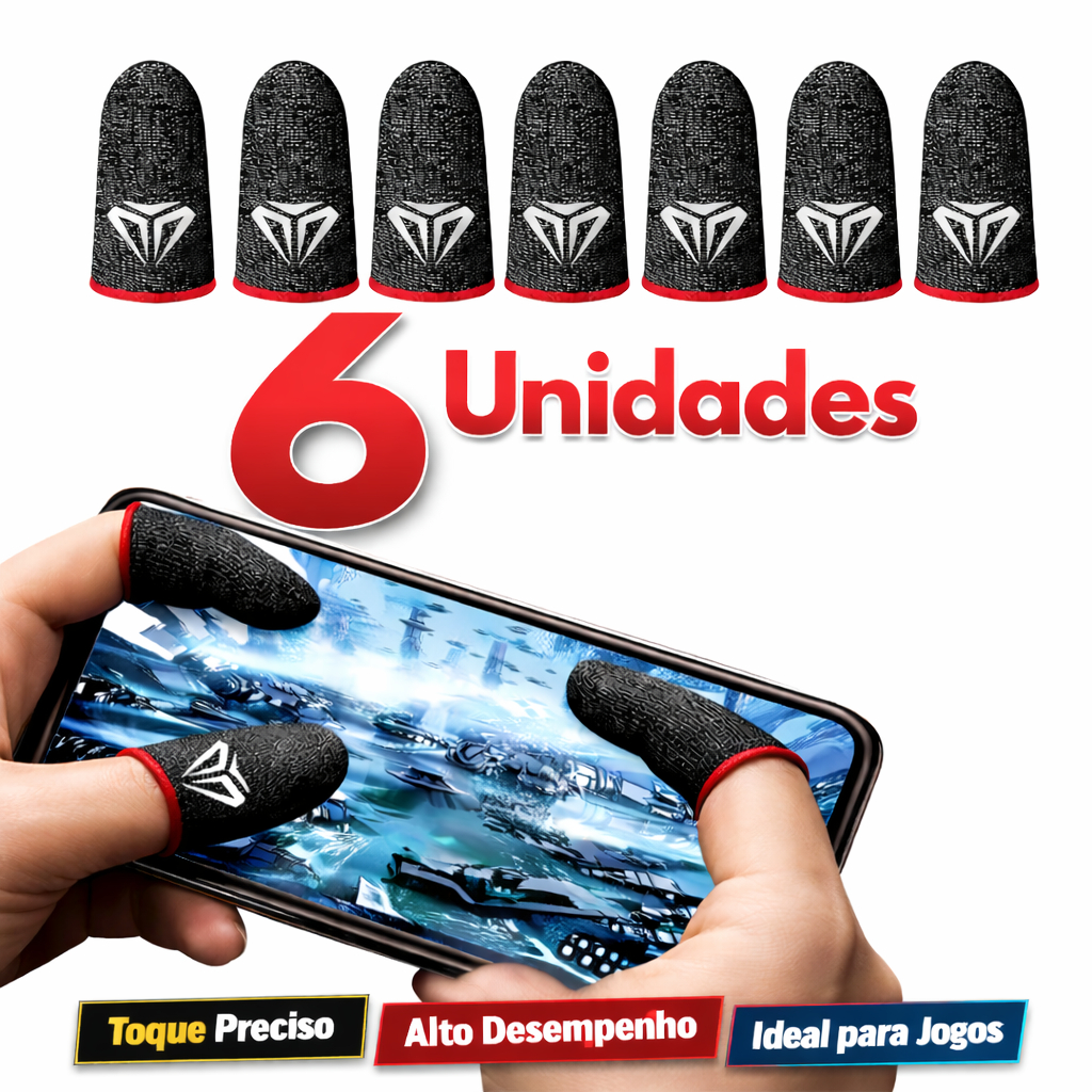 Luvinha de Dedo Gamer Profissional com PRATA / Ant