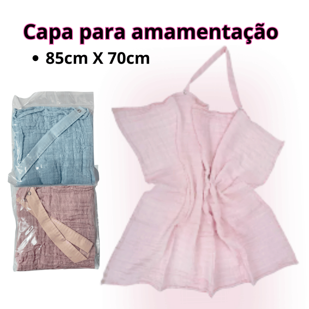 Capa de amamentação soft 100% algodão bebê par