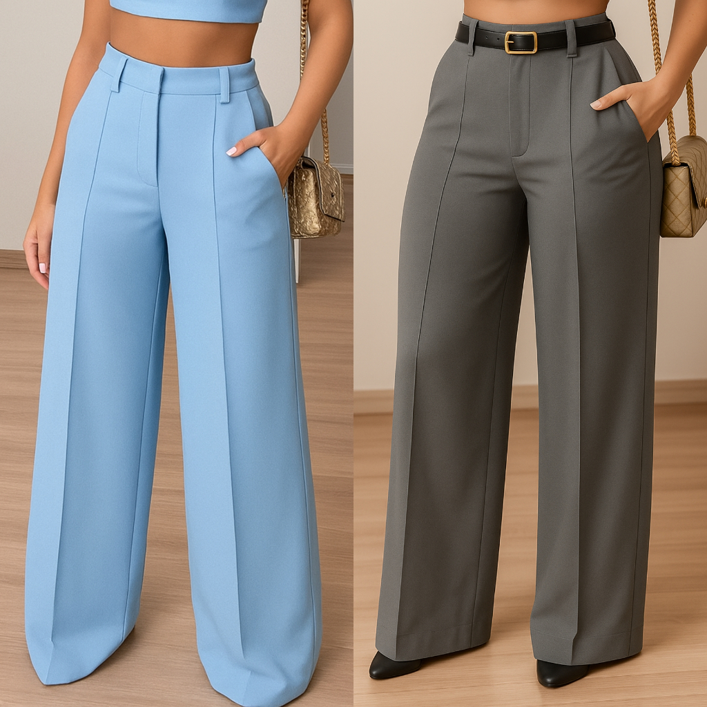 CALÇA SOCIAL FEMININA CINTURA ALTA QUE MODELA A S