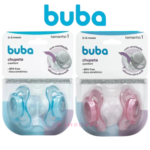 Kit Chupetas 2 Unidades Buba Confort Ultra Soft Bi