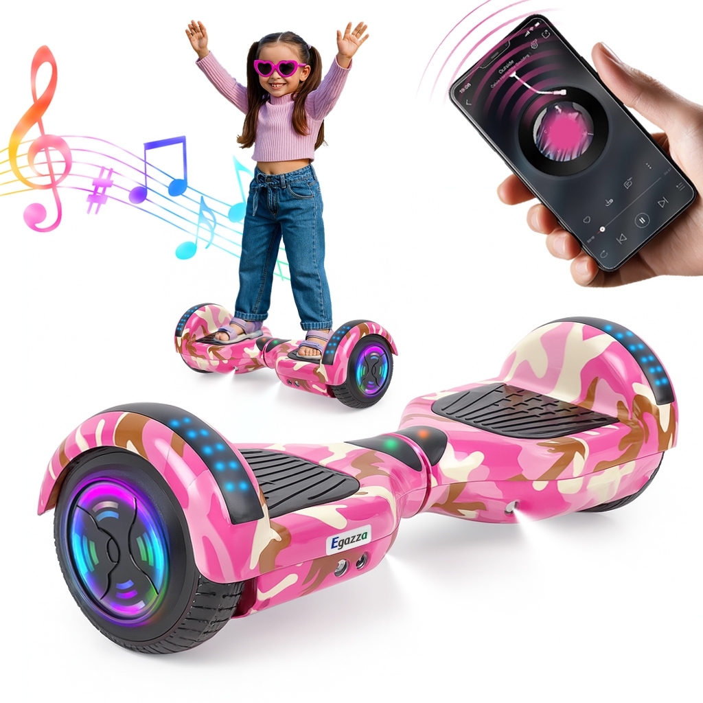 NOVOEgazza Hoverboard Infantil Skate Elétrico 6.5