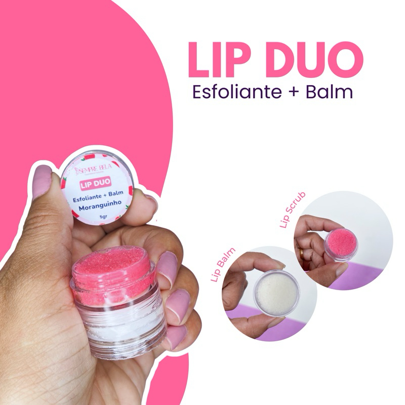Lip Duo Esfoliante + Balm Labial c/ Ácido Hialur�