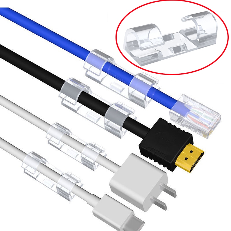 KIT com 20 pecas clip Fixador Organizadores de Fio