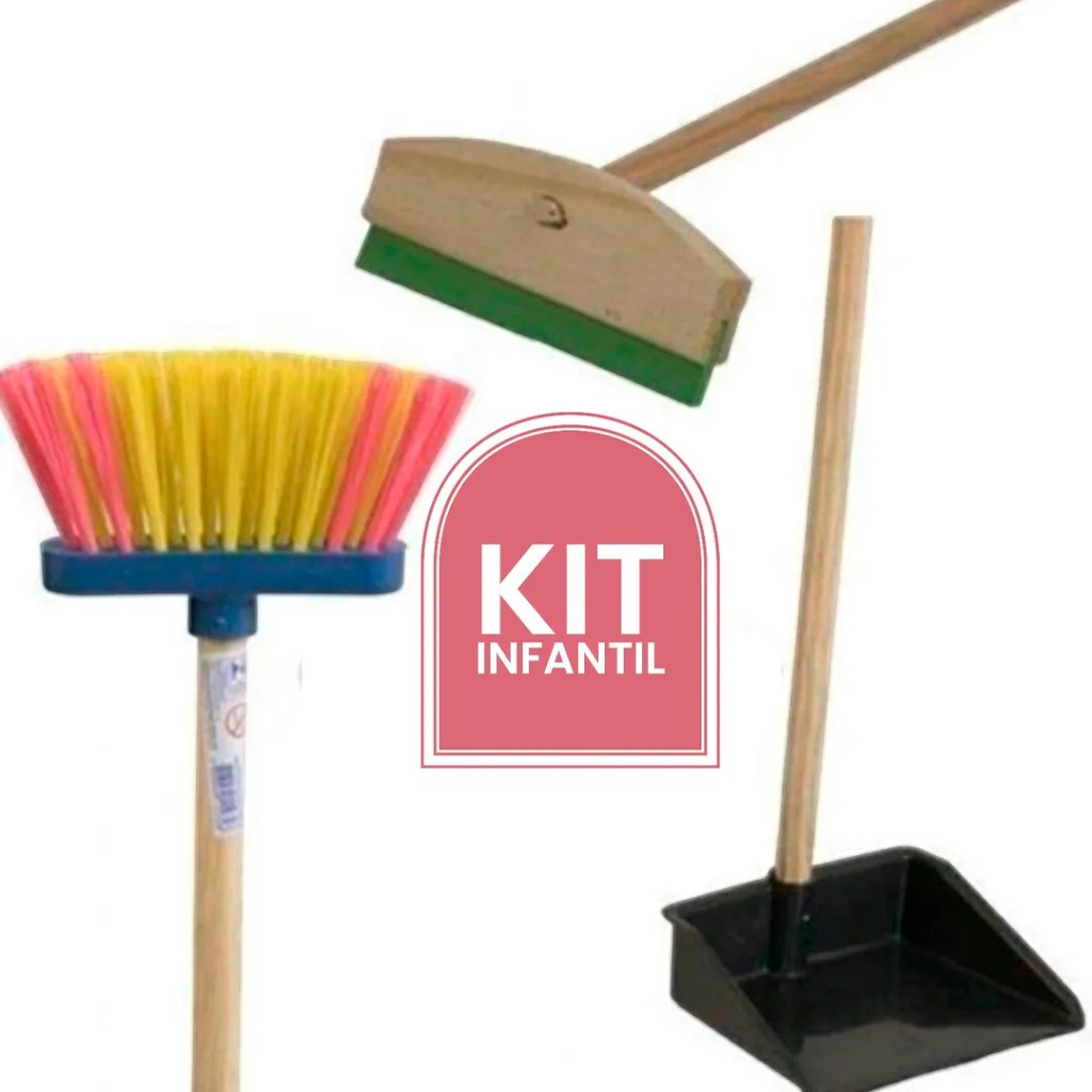 CONJUNTO INFANTIL DE LIMPEZA RODO/PÁ/VASSOURA Bri