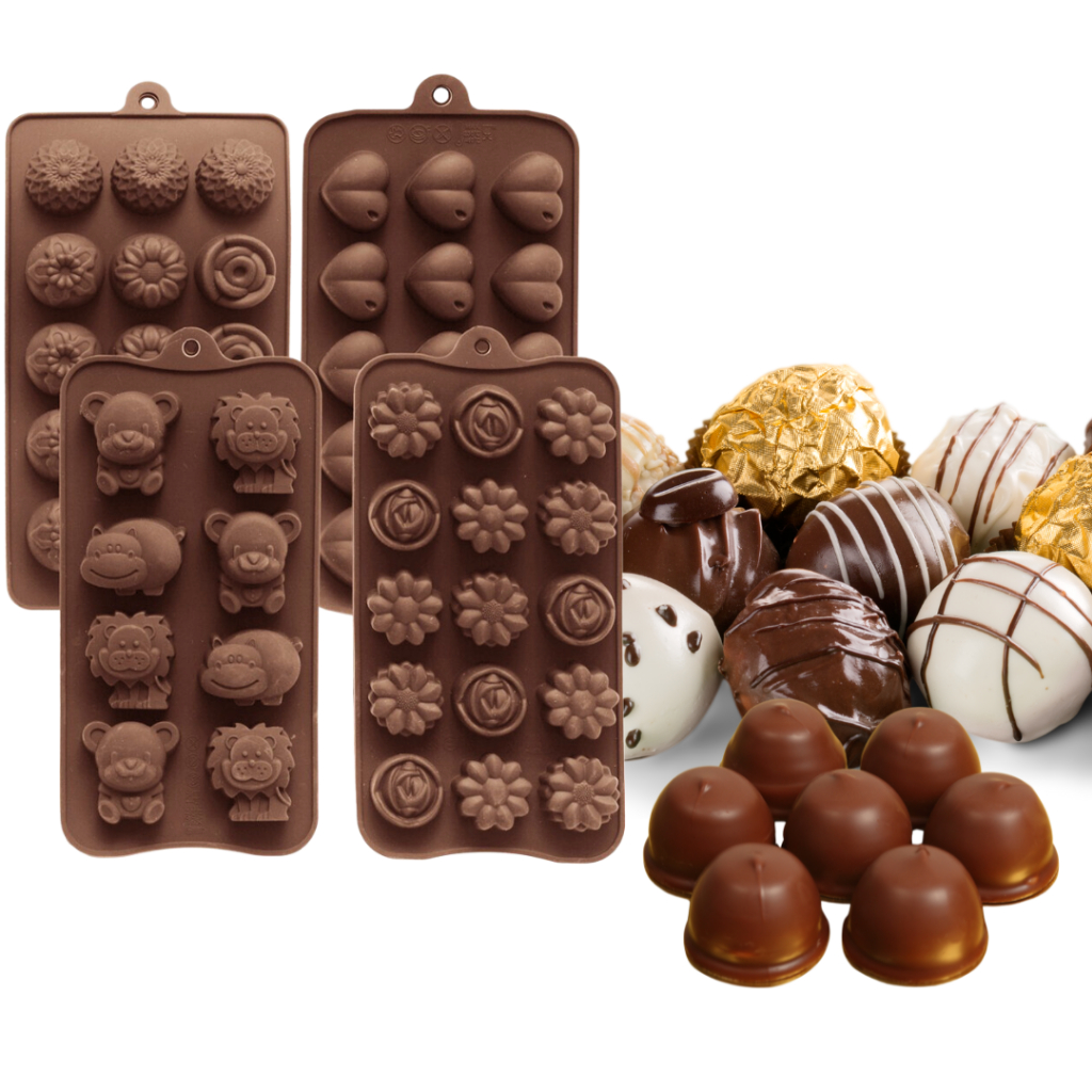 Forma Molde de Silicone Bombons Trufas Recheados C