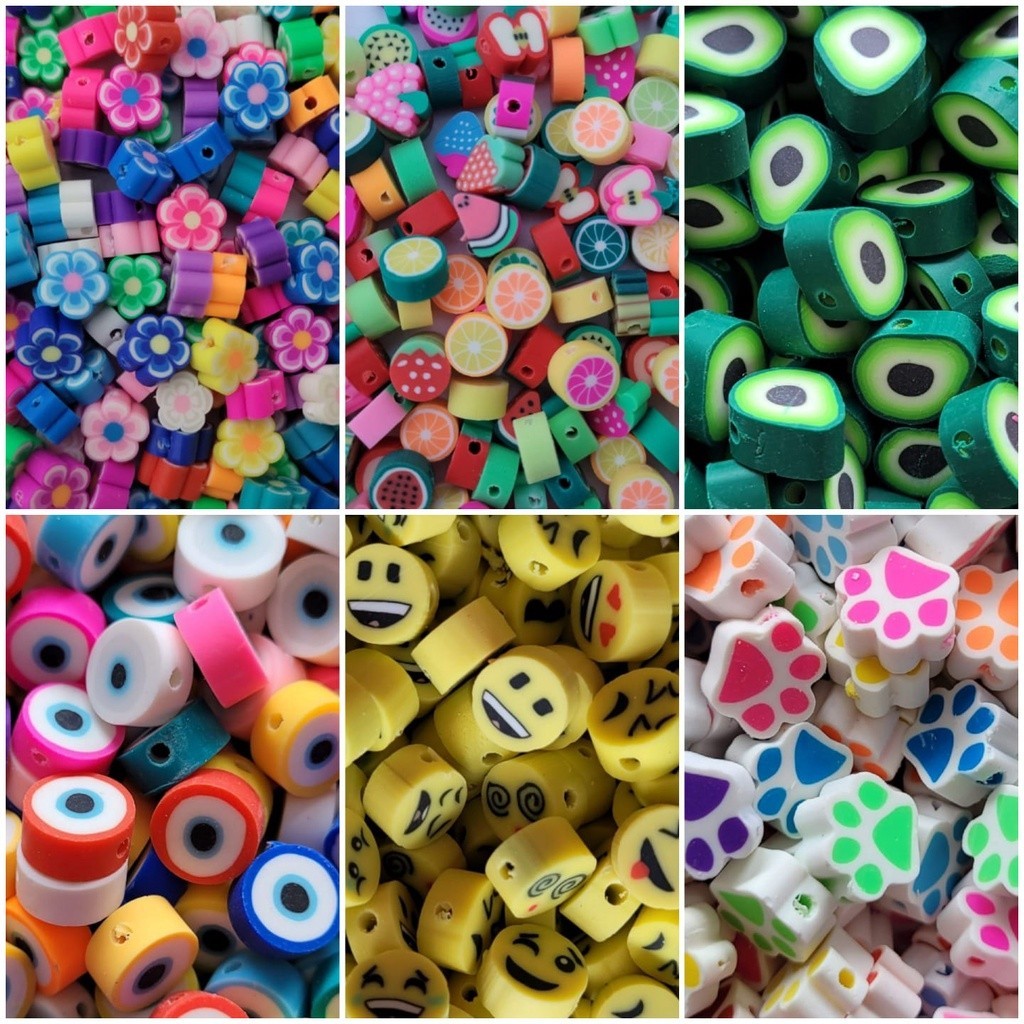 Miçangas Entremeio Infantil Fimo Emborrachado Art