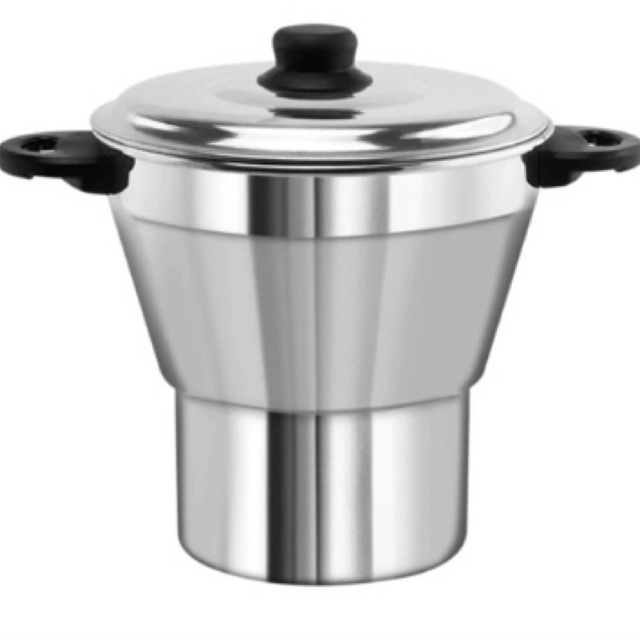 Cuscuzeiro Nordestino Alumínio polido N°14 Faz U