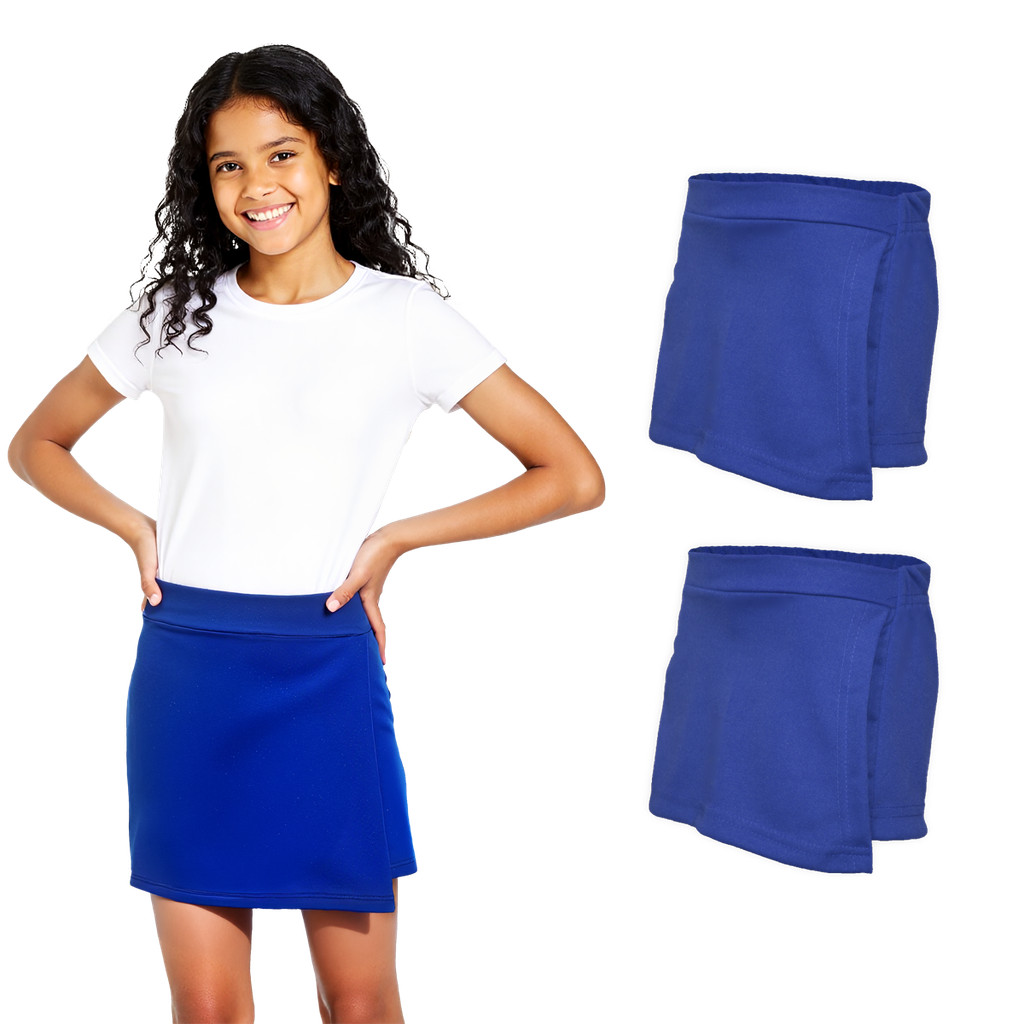 Kit 2 Short Saia Juvenil Helanca