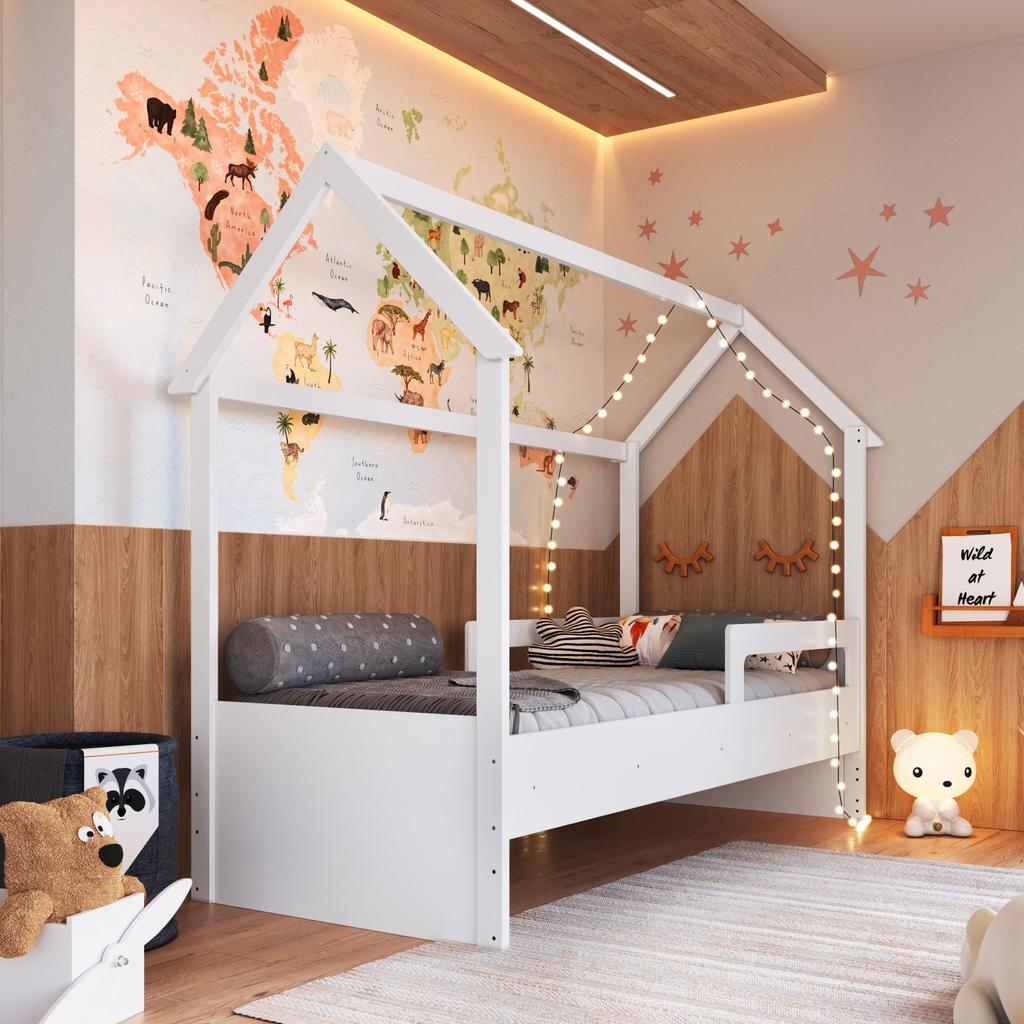 Cama Infantil Montessoriana Casinha Menino Menina 