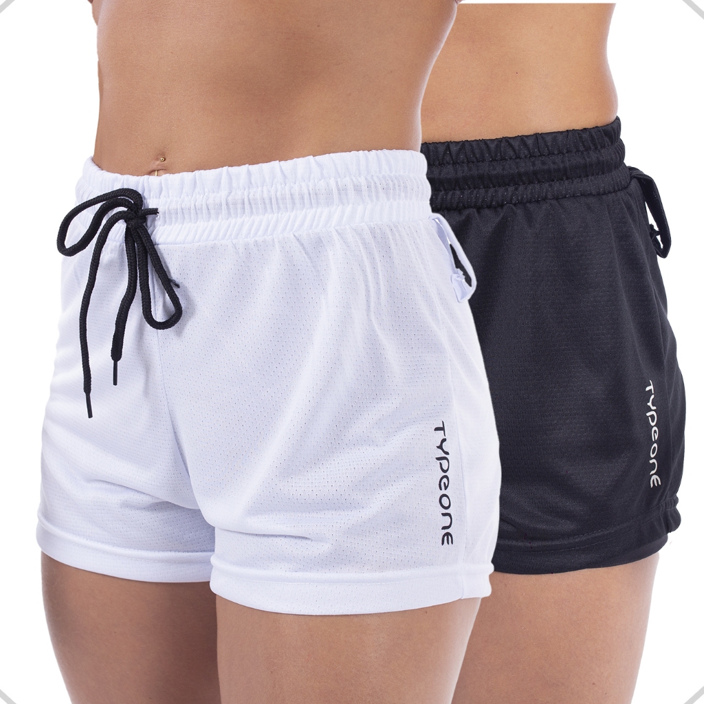 Kit 2 Shorts Fitness Duplo Feminino Duplos para Ac