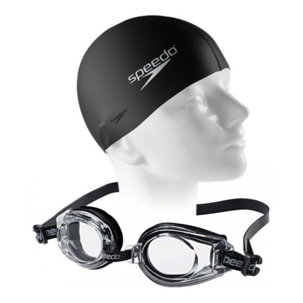 Kit Óculos De Natação + Touca De Silicone Speed