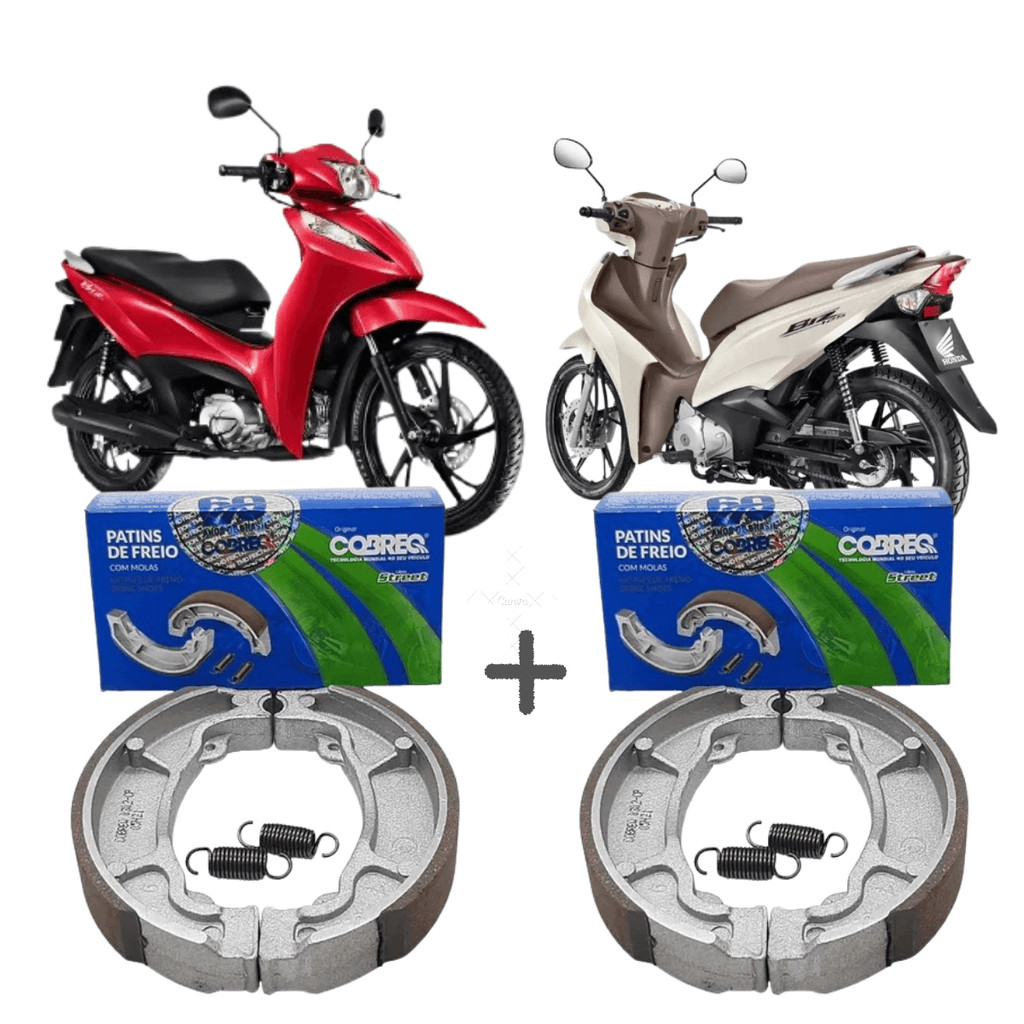 Kit Lona de Freio Dianteira e Traseira COBREQ  Hon