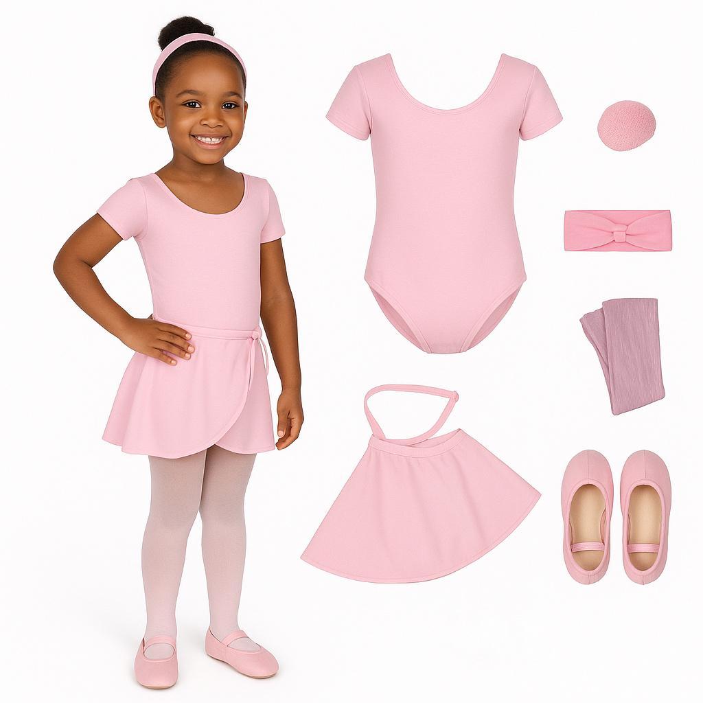 KIT PREMIUM Ballet Uniforme Infantil 6 Itens Colla