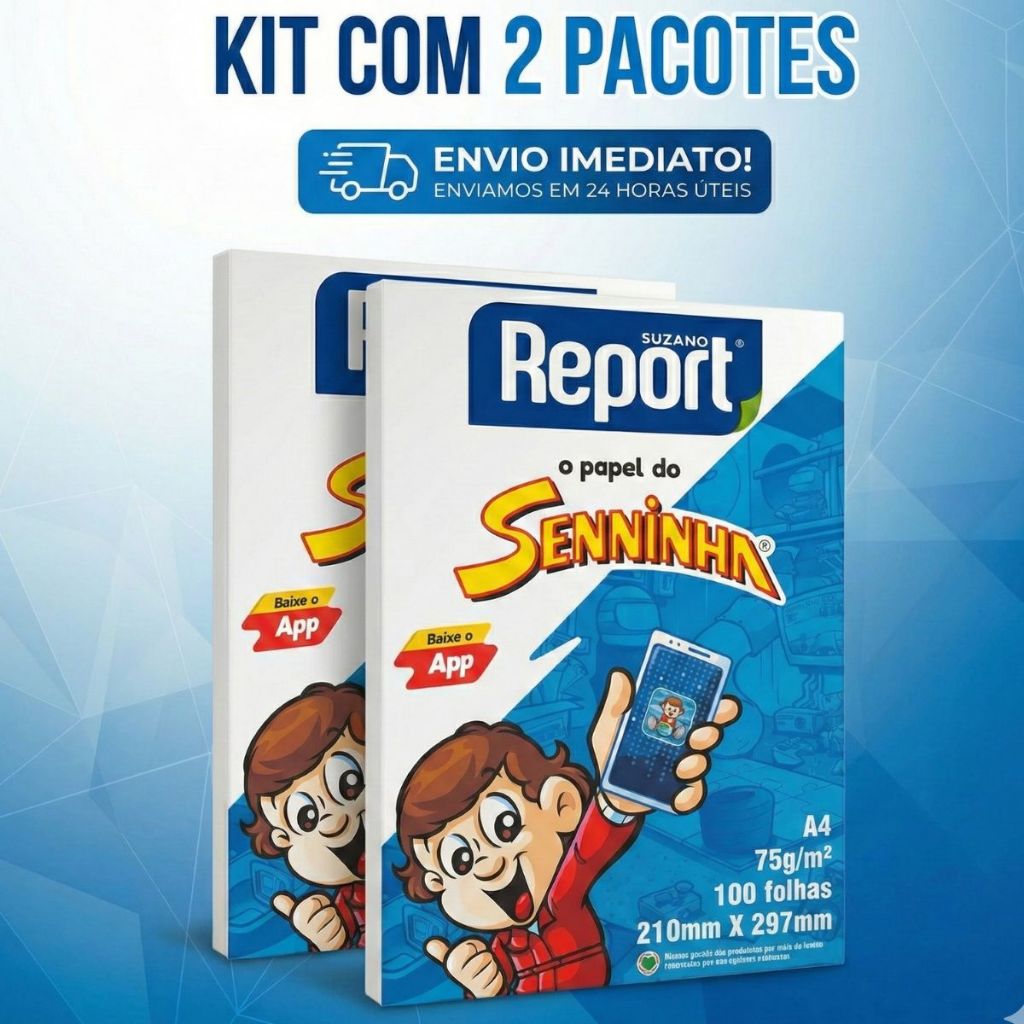 Sulfite A4 Branco 200 Folhas Senninha 2 Pacotes