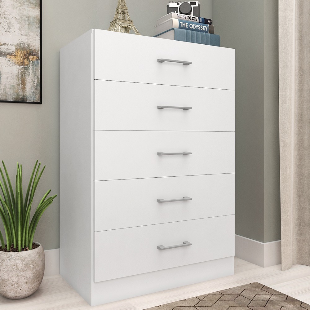 Cômoda para Quarto com 5 Gavetas Aruba Compacta