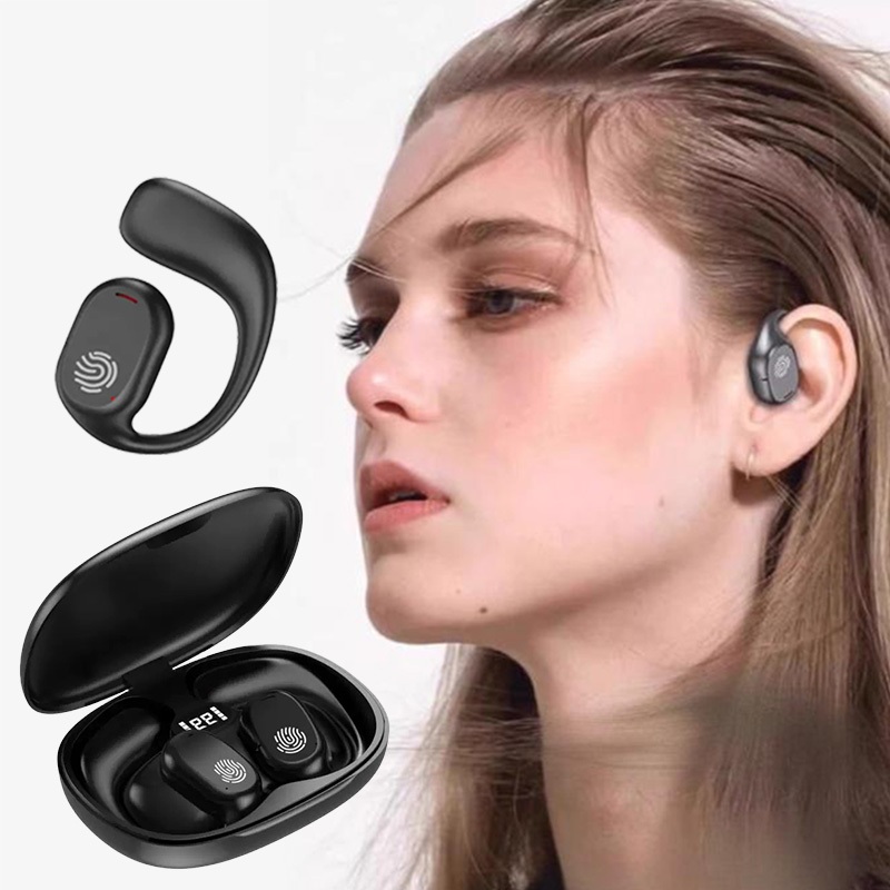 Fone de ouvido TWS com condução óssea, sem fio,