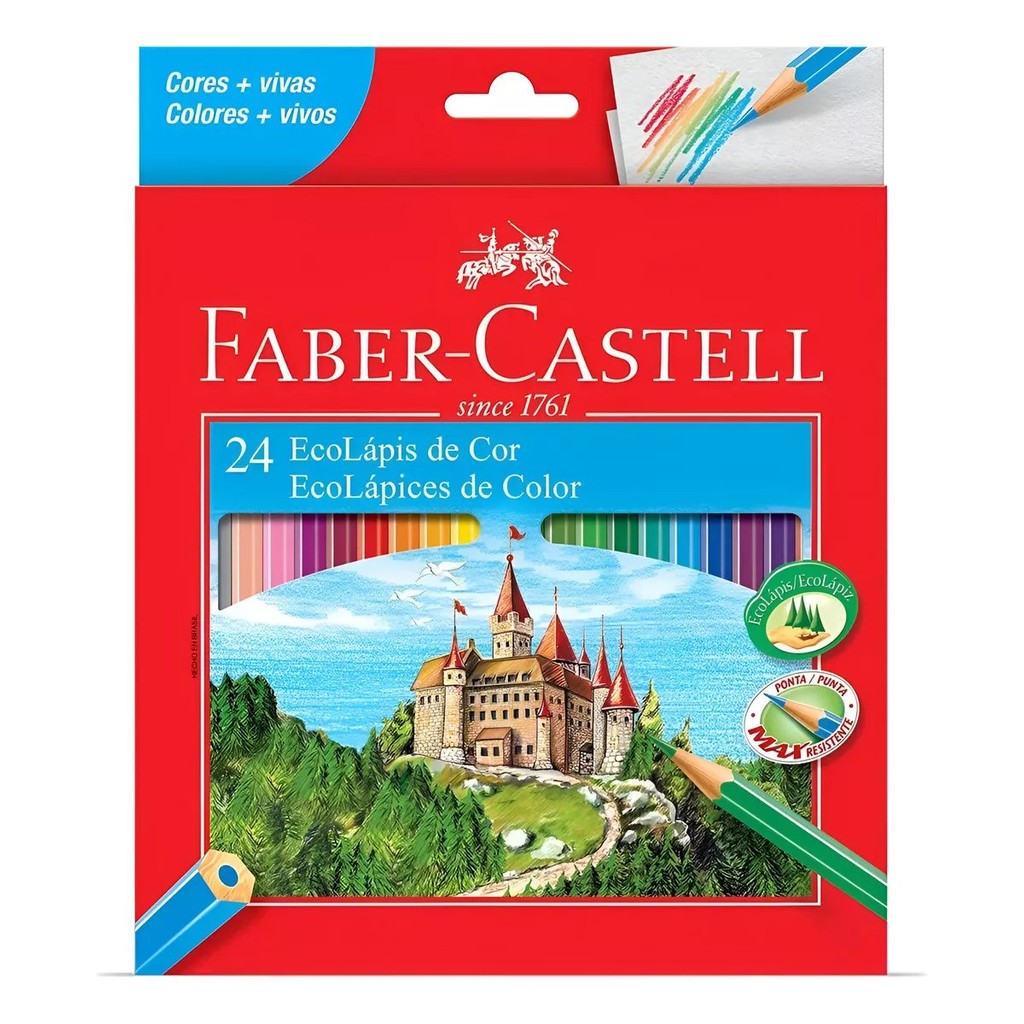Lápis de Cor Faber-Castell 24 cores