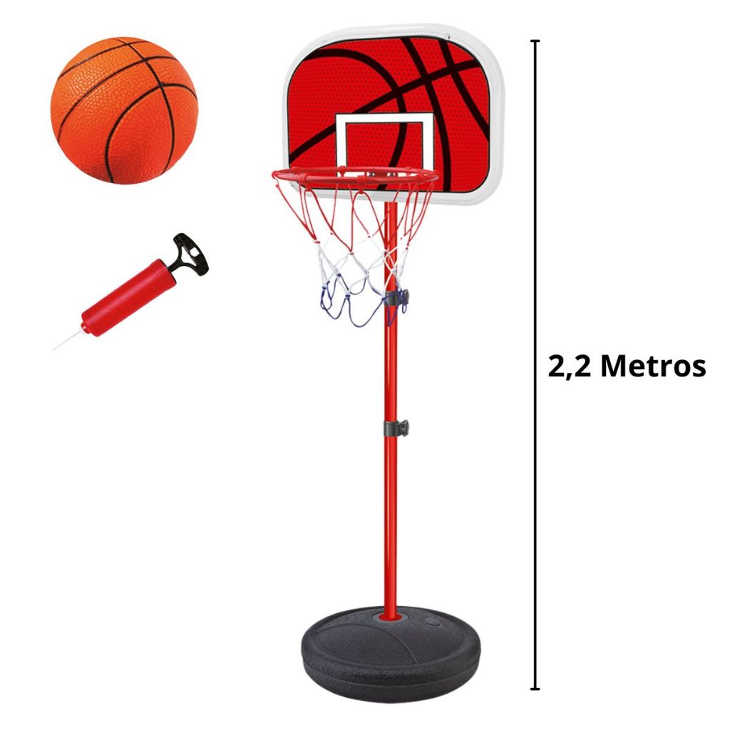 Tabela de Basquete Infantil 2,02 metros Altura Aju