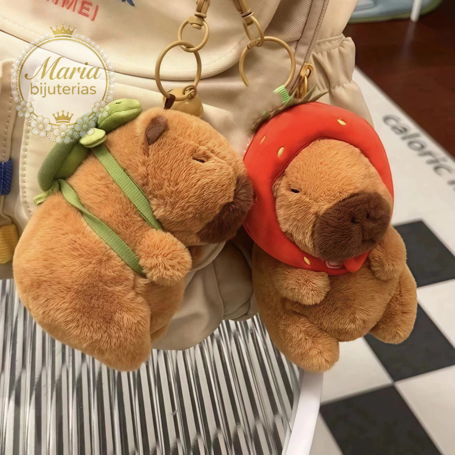 Kawaii CAPIVARA Keychain Pingente De Pelúcia Simu
