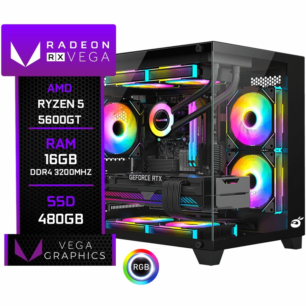 PC Gamer Ninja Trigger, AMD Ryzen 5 5600GT, 16GB D