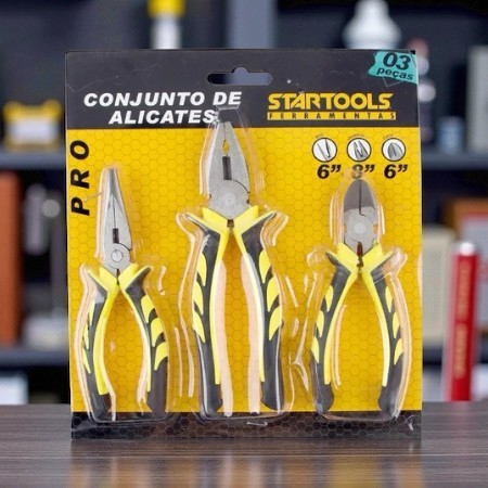 Kit de Alicates Premium Startools 3 Peças Bico Re