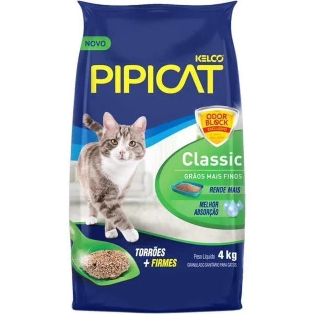 Areia para Gato Pipicat Classic 4kg