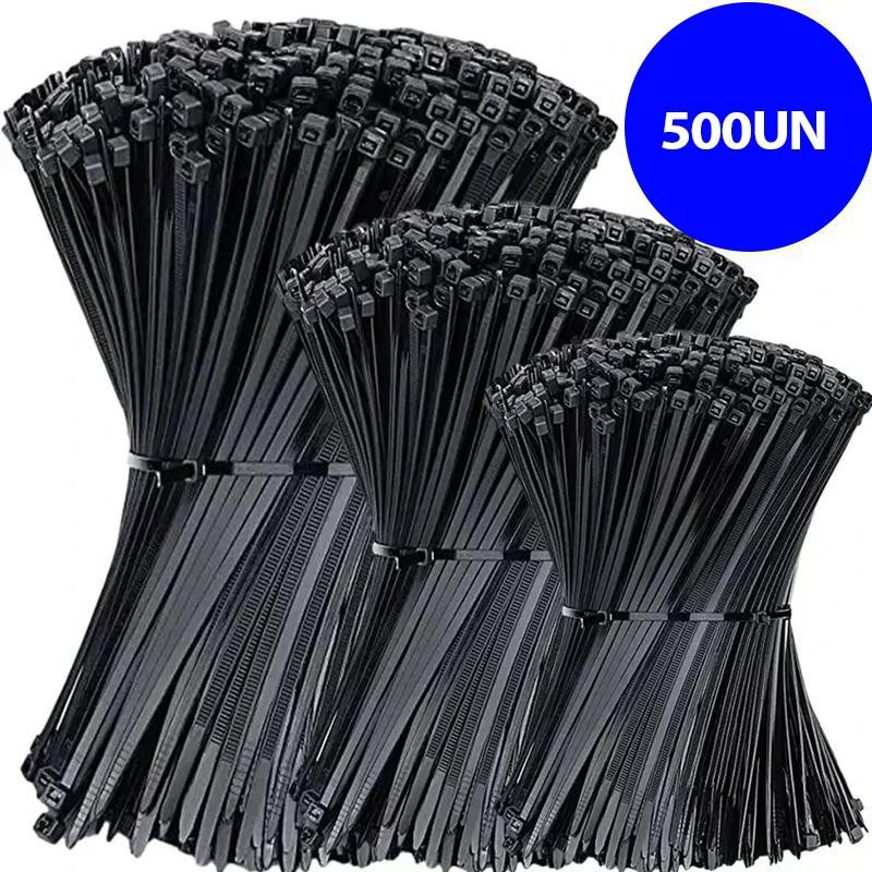 Kit de Cintas Plásticas de Nylon Preta para Fixar