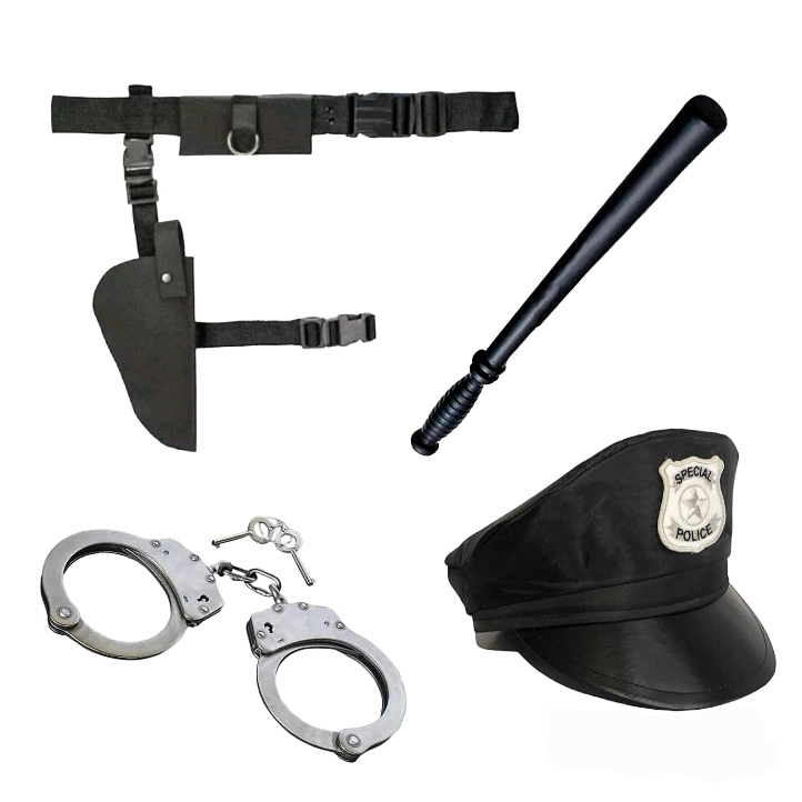 Kit Policial / Fantasia Cosplay Policial / Coldre 