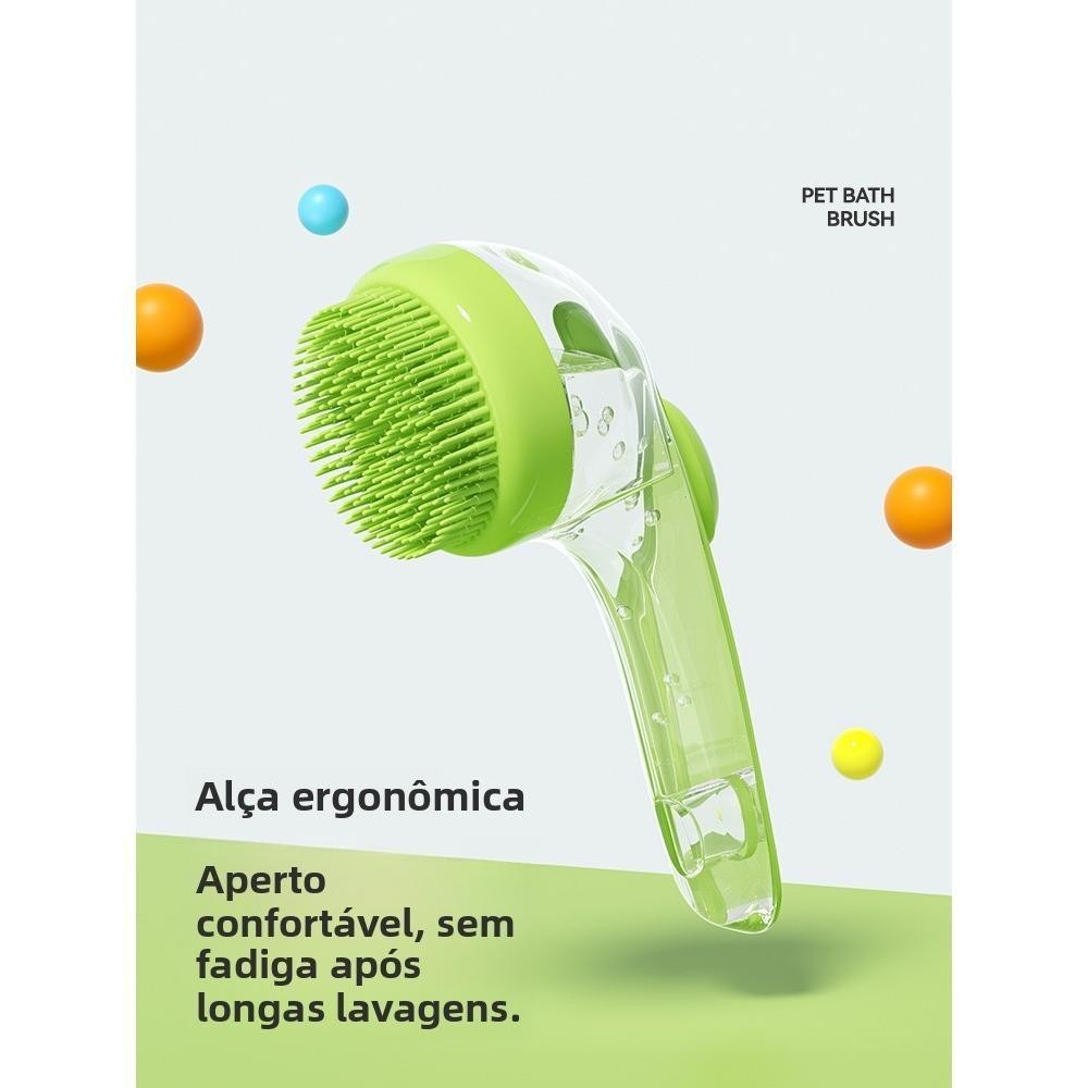 Escova de Banho para Cães e Gatos | Massageador d