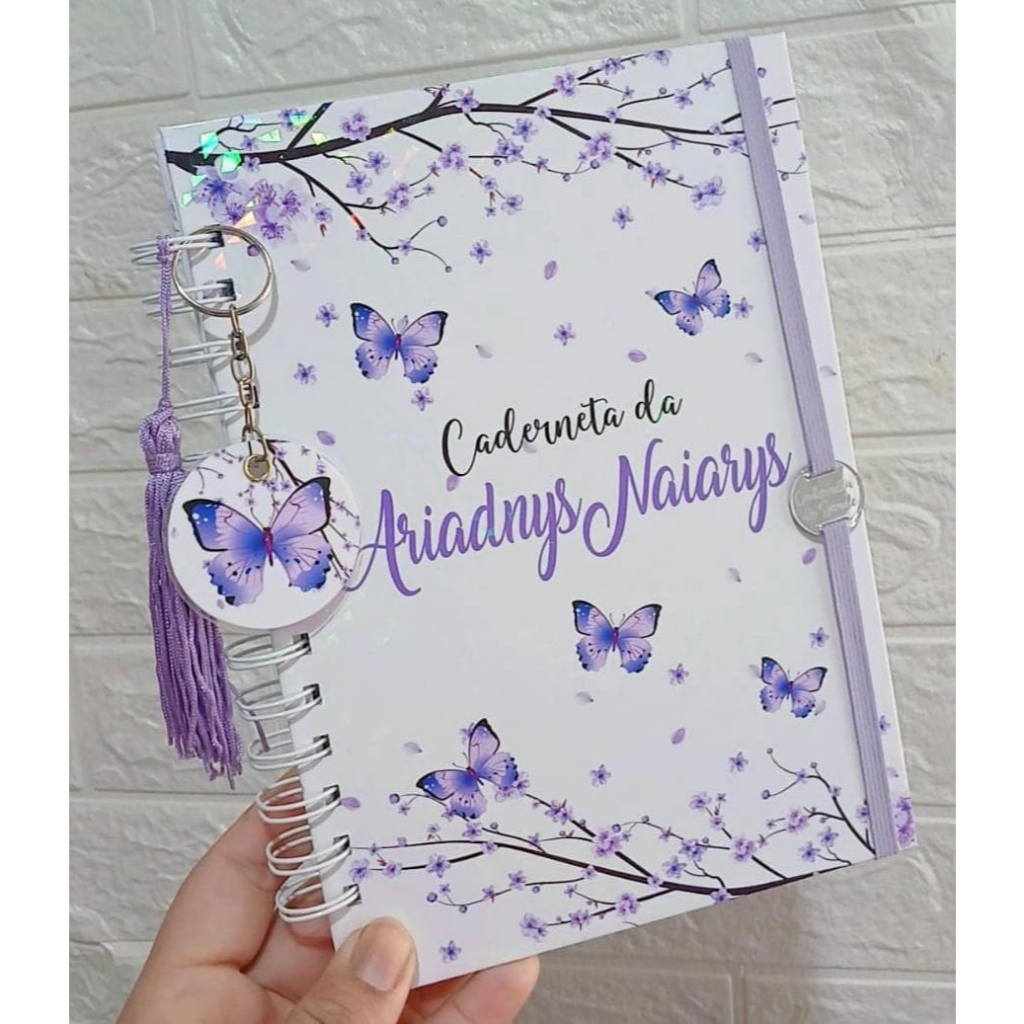 caderneta de vacina borboleta lilas