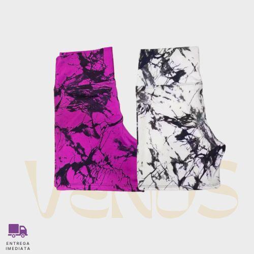 Kit 2 Shorts Marmorizado Fitness Academia Zero Tra