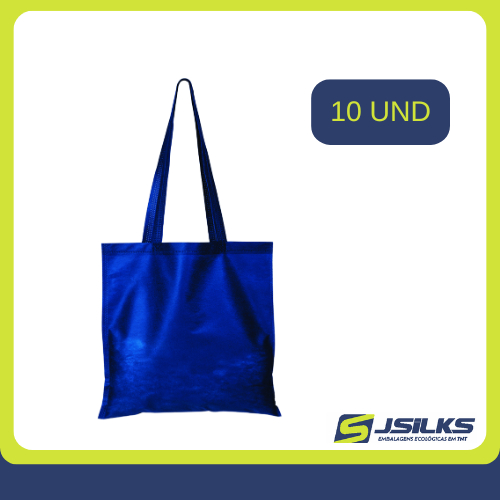 Kit 10 Unid Sacola Ecobag Em Tnt Reutilizável Med