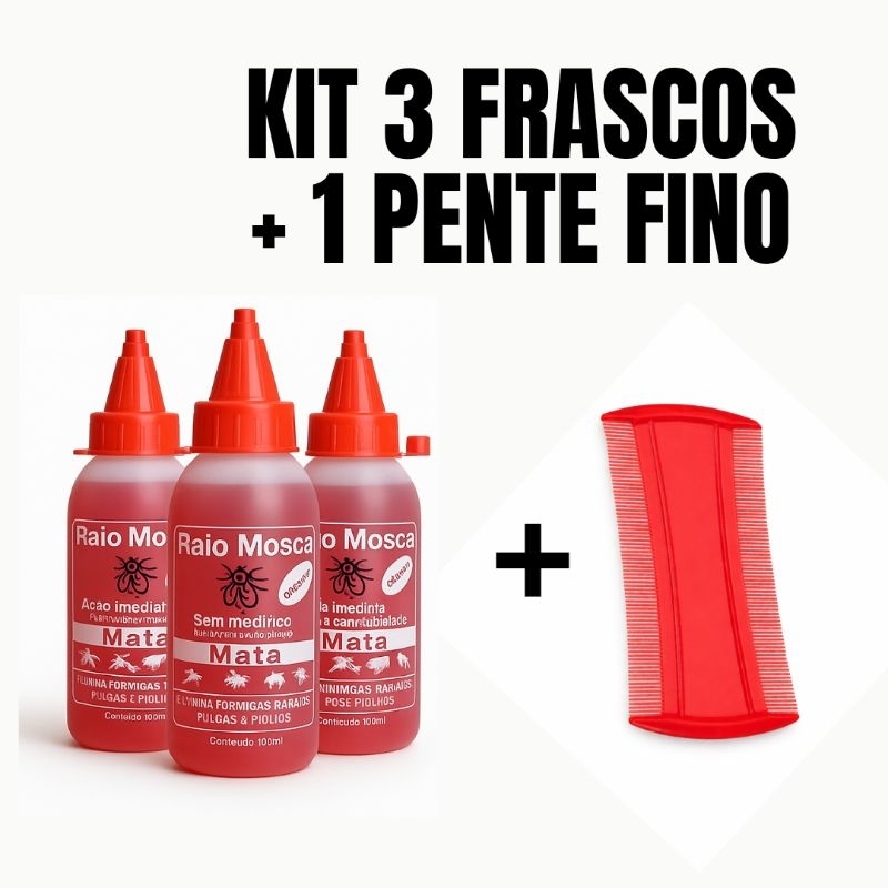 Multi-uso 100ml + Pente Fino Grátis  Mata lêndea