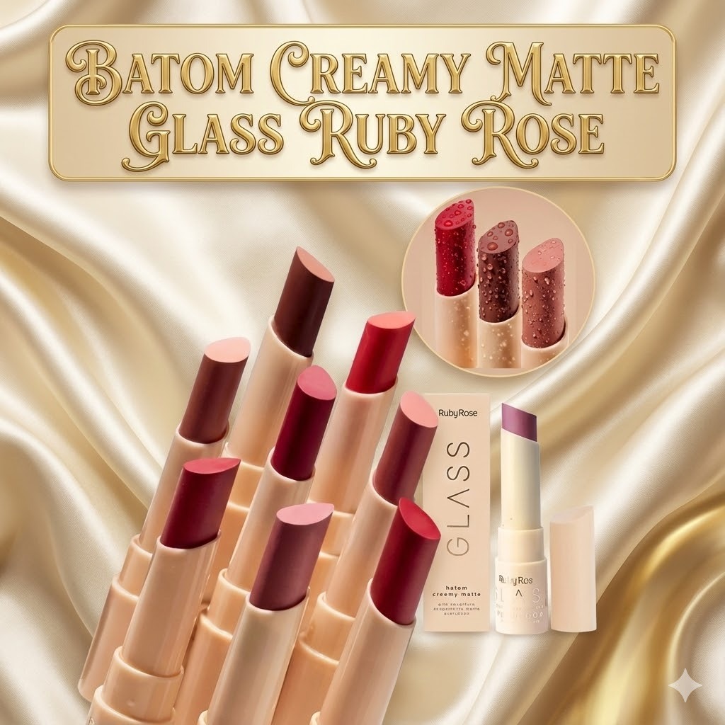 Batom Bala Creamy Matte Glass – Ruby Rose