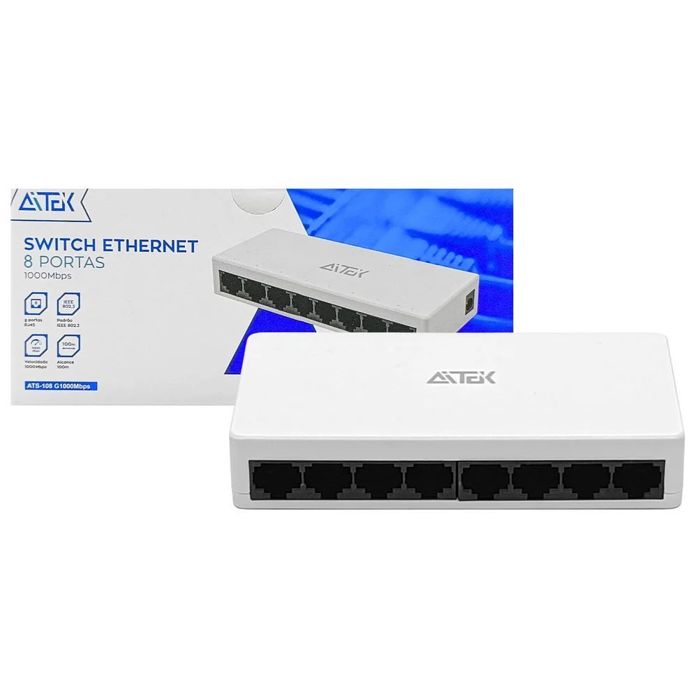 Switch Gigabit-ethernet 1000mbps 8/5 Portas Rj45 T