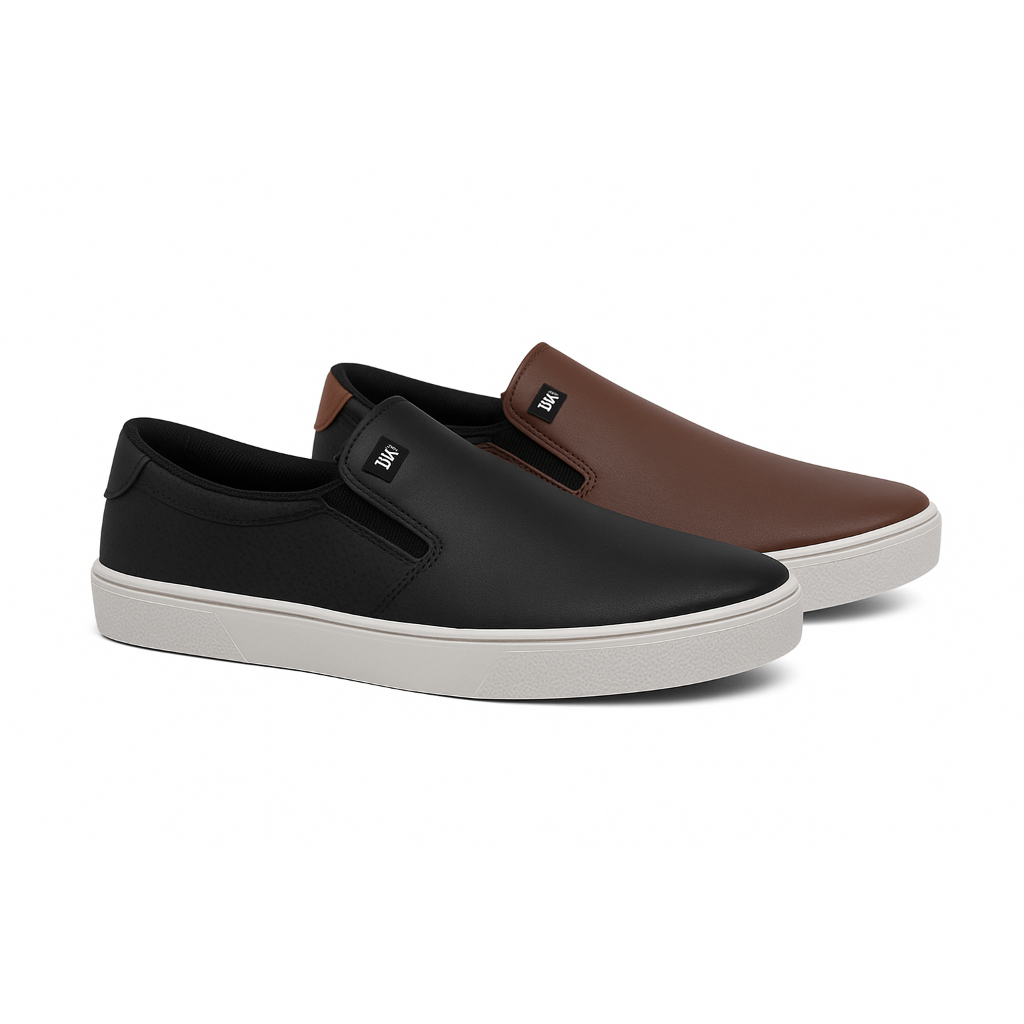 Kit 2 Sapatenis Mocassim Mule Slip On Masculino Te