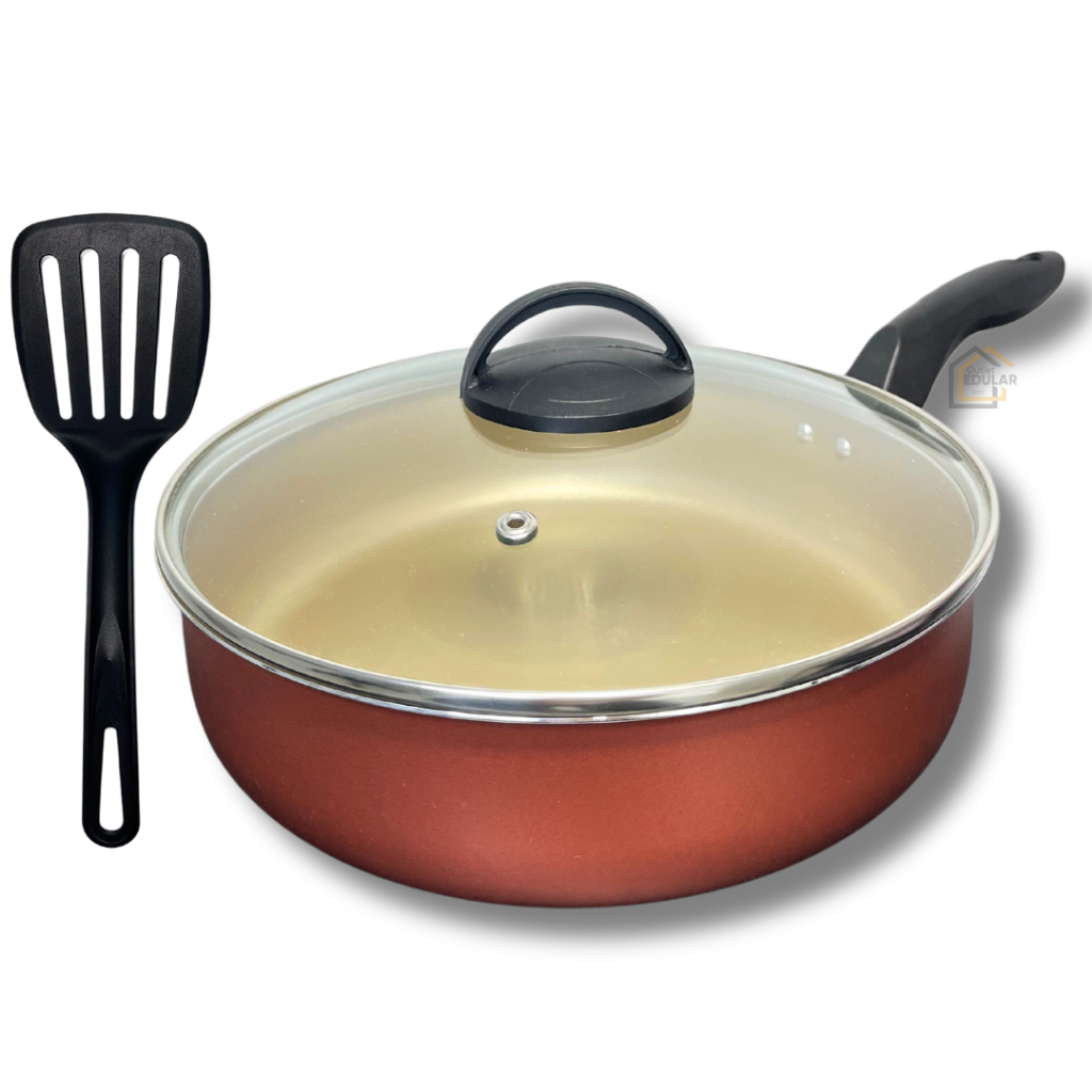 Frigideira 24 cm Grande Alta Funda Antiaderente Te