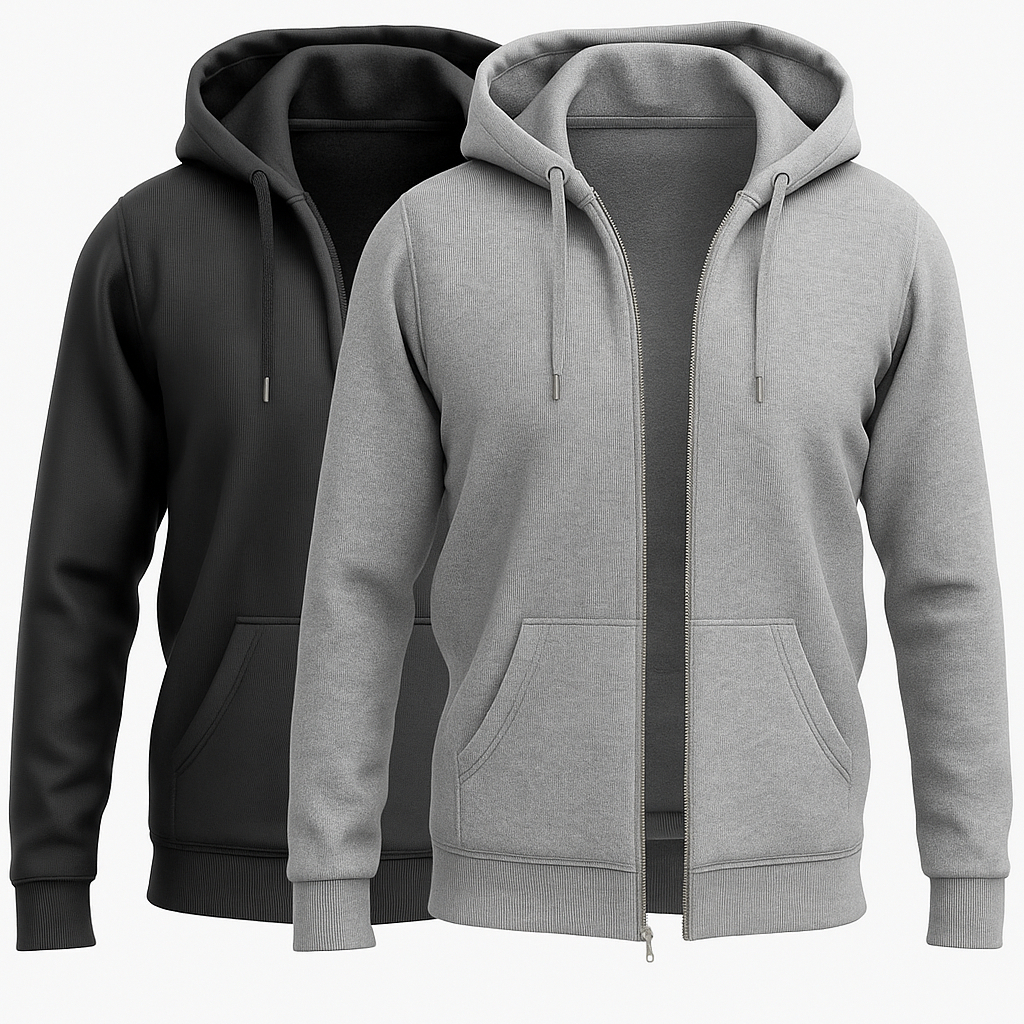 Kit 2 Moletom Masculino Ziper Casaco Aberto Jaquet