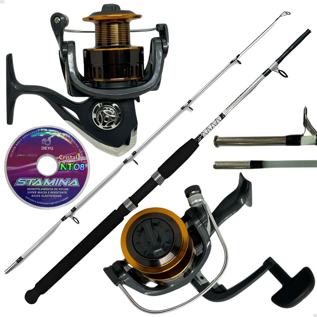 Kit De Pesca Completo Vara 1,65m Fibra Vidro Maci�