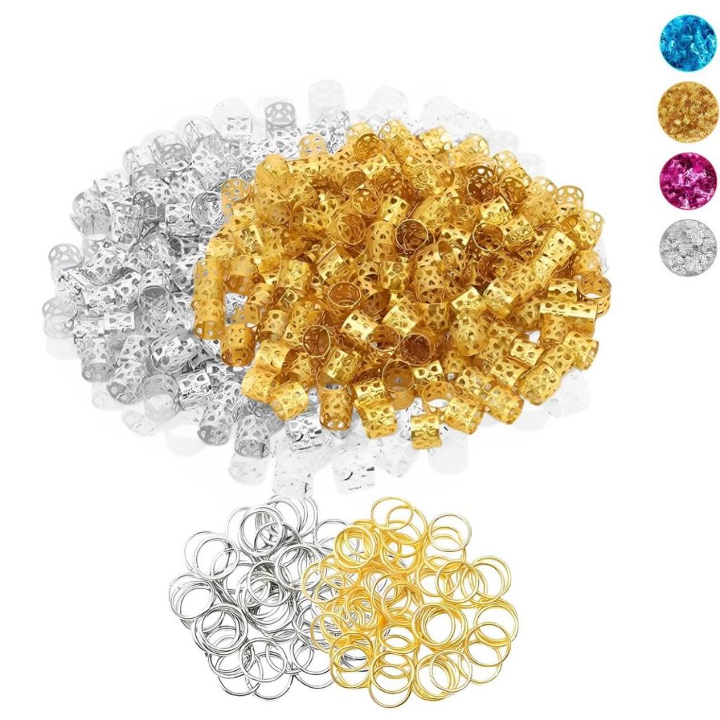 Kit Para Trança Jumbo Anel e Argolinha 40 Unidade