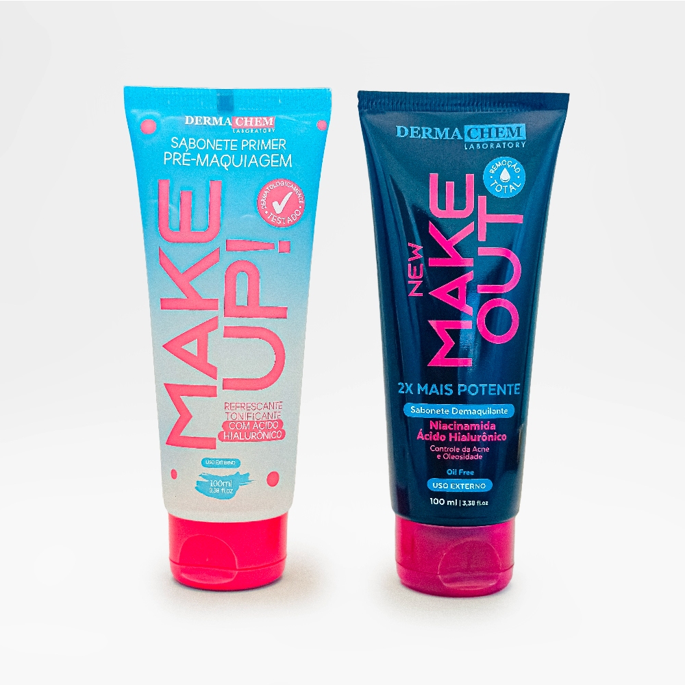 Kit 2 Sabonetes Pré e Pós Maquiagem New Make Out