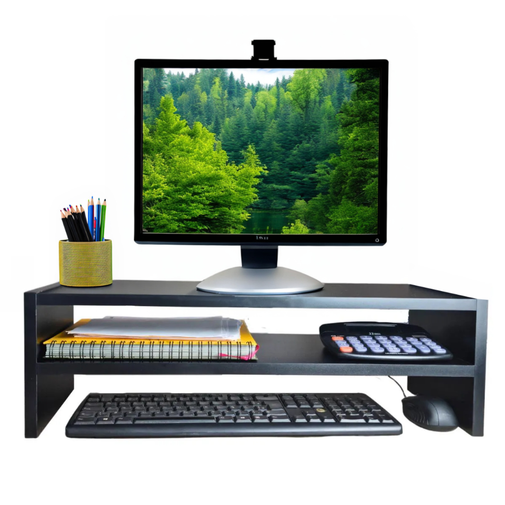Suporte Base para Monitor Mdf Ergonômico Mesinha 