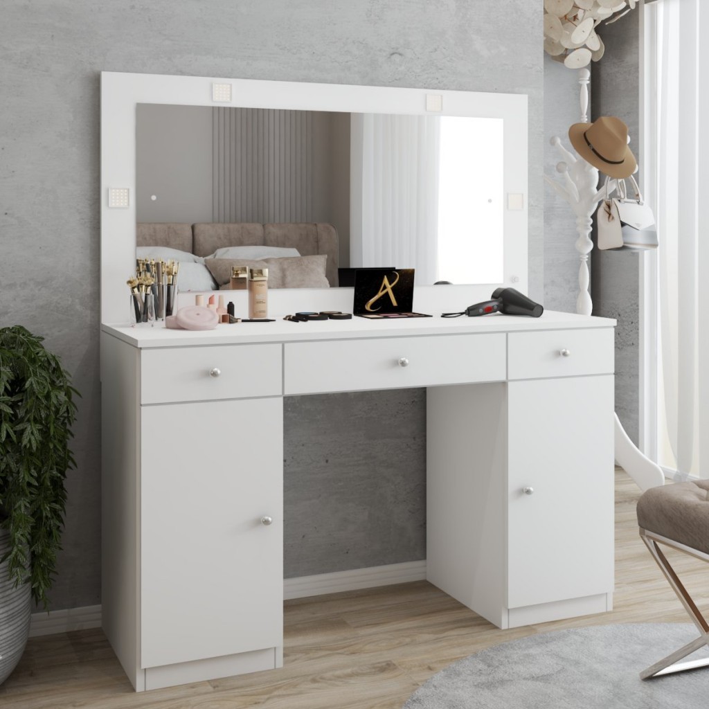 Penteadeira Camarim Margot 2 Portas 3 Gavetas Port