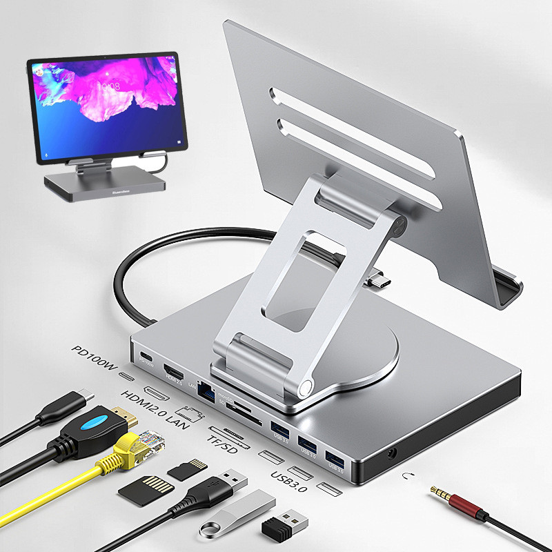 Suporte 9 Em 1 Hub Usb C Docking Station Hdmi 4k