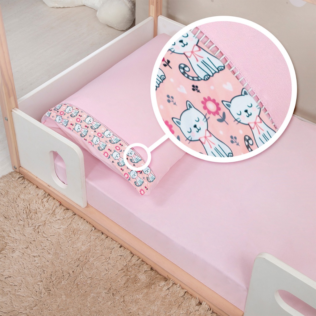 Lençol Mini Cama MONTESSORIANA 150x70cm 2 Peças 