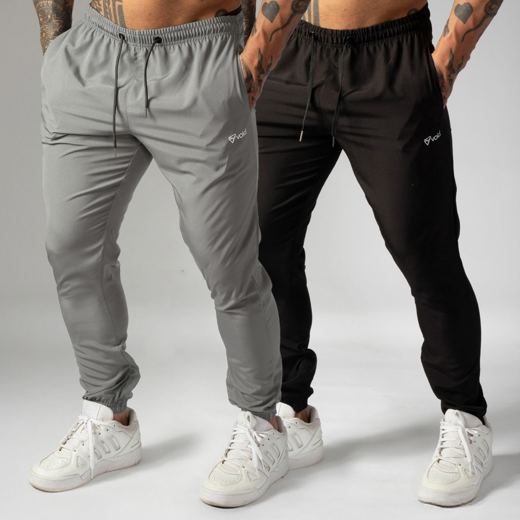 Kit 2 Calça Jogger Com Elastano Dry Fit Esportiva