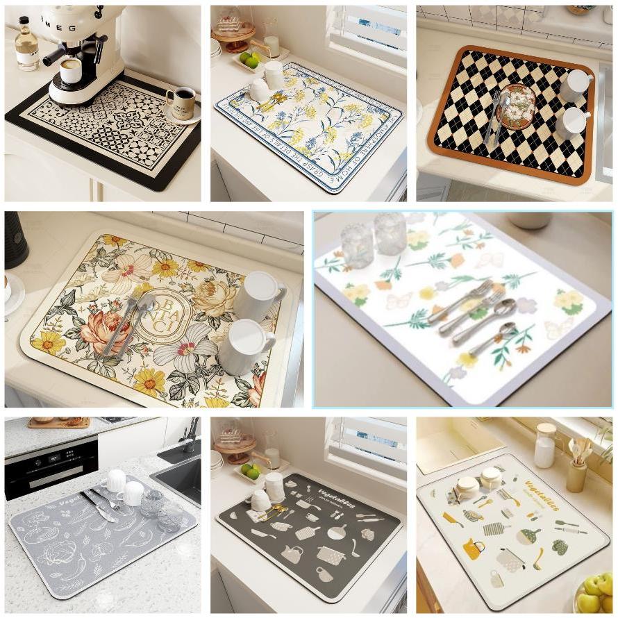 kit 1/2 Tapete escorredor de Louça em Microfibra 